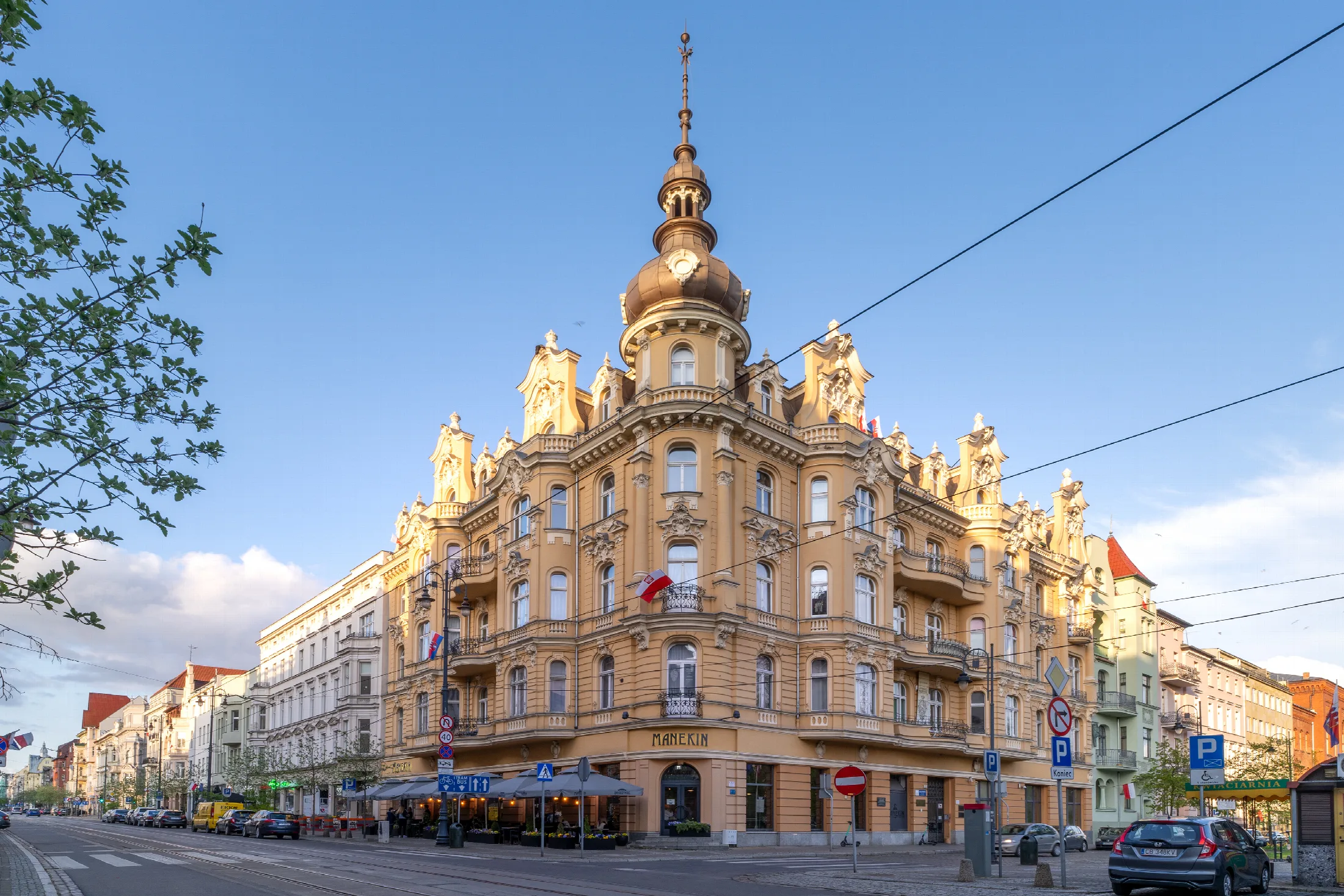 Miejska zabudowa Bydgoszczy przy placu Wolności