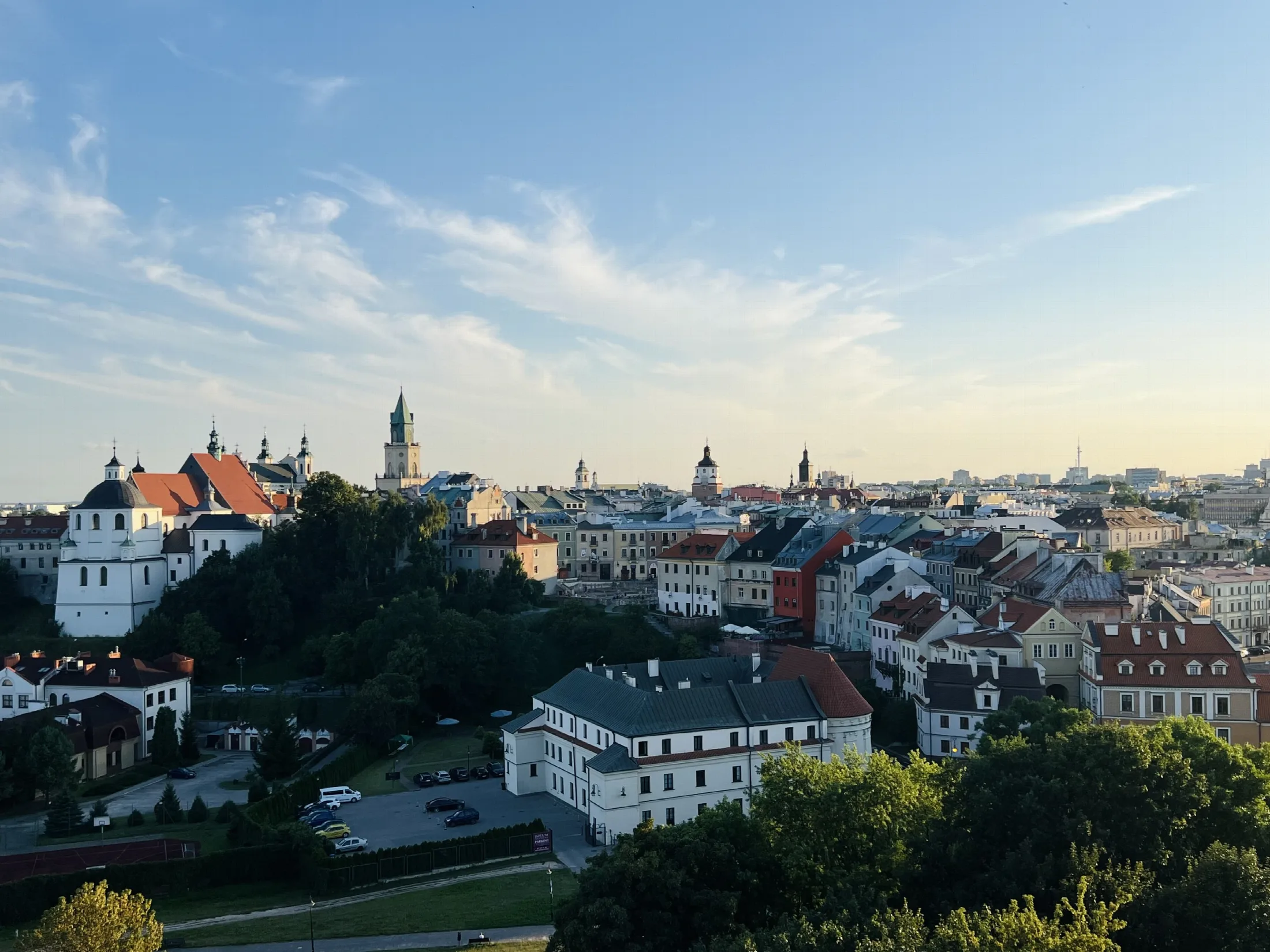 Panorama Lublina z historyczną częścią miasta