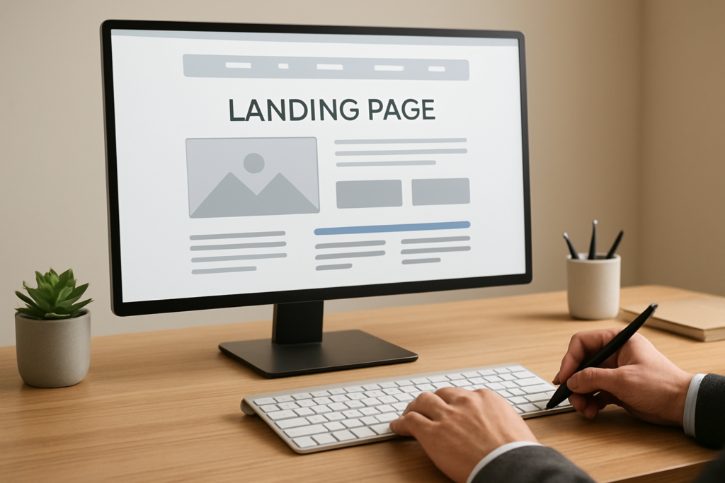 landing page dla firmy usługowej