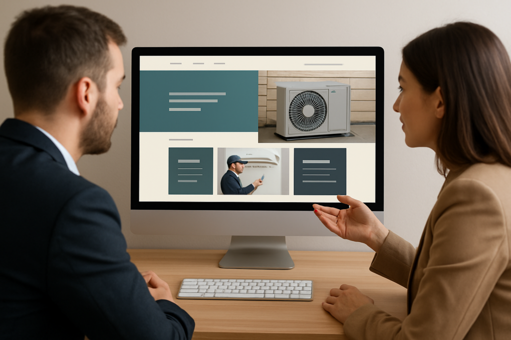 strona internetowa dla firmy HVAC