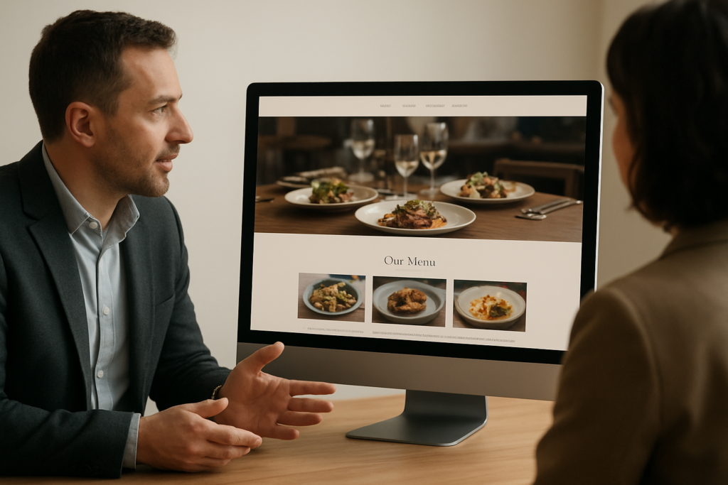 strona internetowa dla restauracji